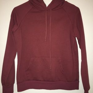 maroon sweatshirt